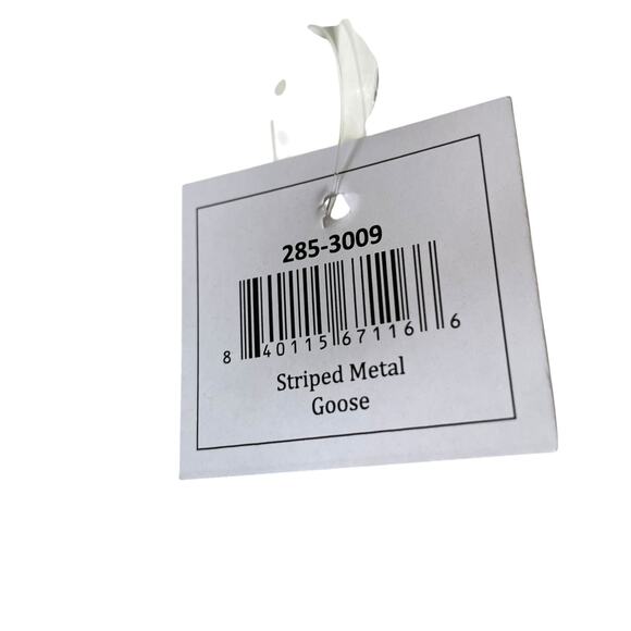 Mackenzie-Childs Striped Metal Goose 11.75in NEW - Picture 12 of 13